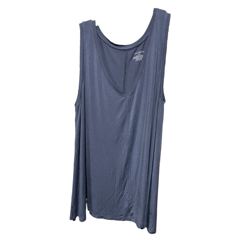 Lane Bryant Slate Blue V neck Tank Top